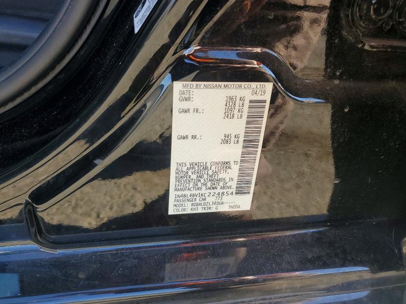 Продаж на аукціоні авто 2019 Nissan Altima, vin: 1N4BL4BV1KC224854, номер лоту: 46241376