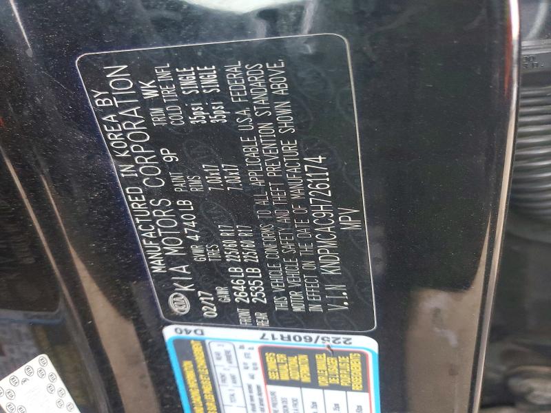 Aukcja sprzedaży 2017 Kia Sportage, vin: KNDPMCAC9H7261174, numer aukcji: 47058406