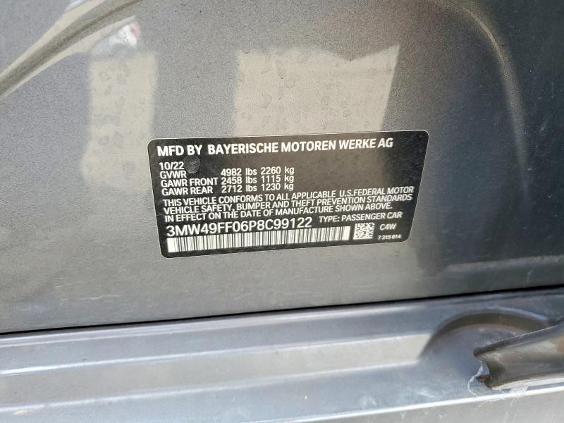 Aukcja sprzedaży 2023 Bmw M340xi, vin: 3MW49FF06P8C99122, numer aukcji: 41752306