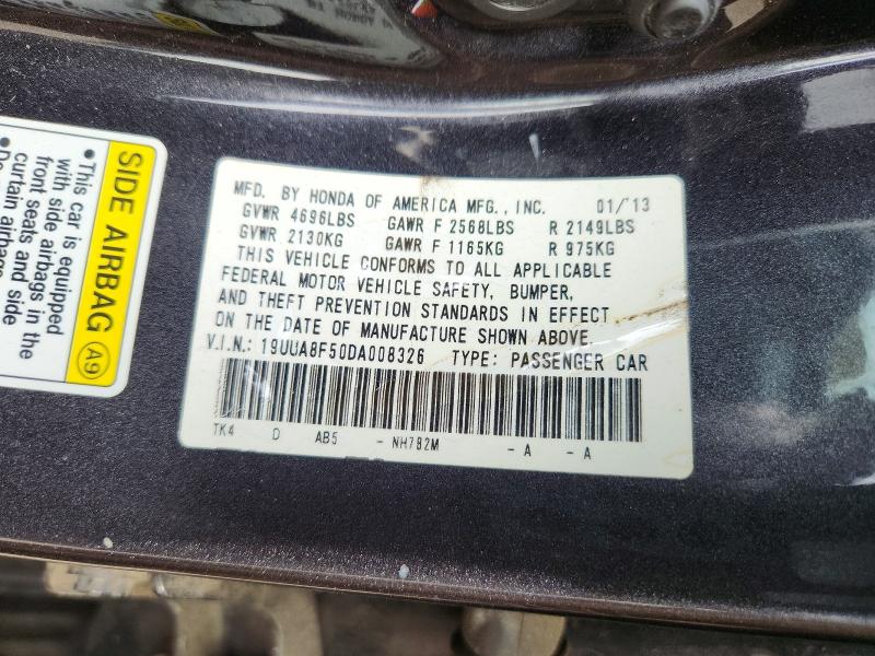 47401486 :رقم المزاد ، 19UUA8F50DA008326 vin ، 2013 Acura Tl مزاد بيع