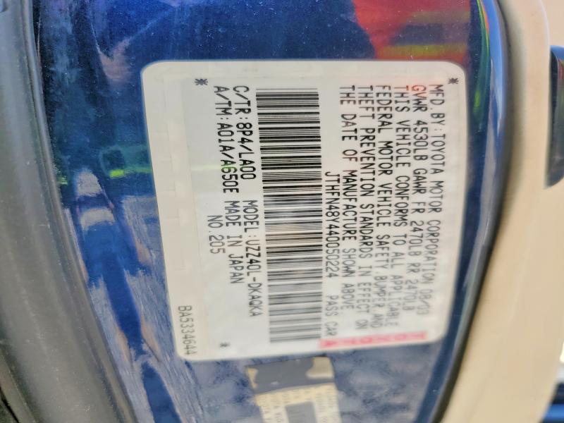 Продажа на аукционе авто 2004 Lexus Sc 430, vin: JTHFN48Y440050224, номер лота: 46944656