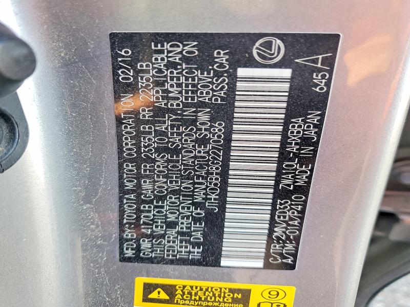 Продаж на аукціоні авто 2016 Lexus Ct 200h, vin: JTHKD5BH8G2270586, номер лоту: 41639546