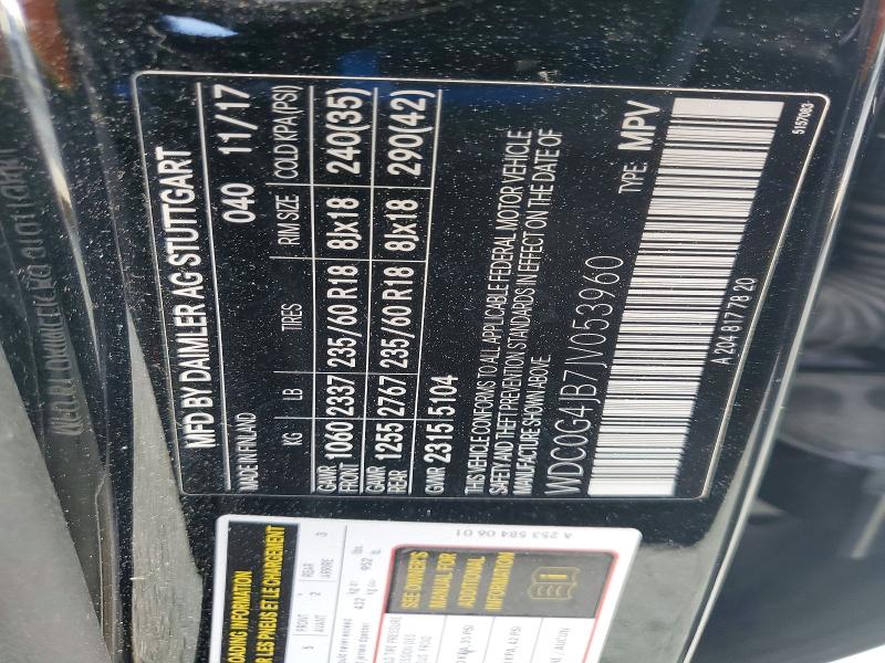 47932486 :رقم المزاد ، WDC0G4JB7JV053960 vin ، 2018 Mercedes-benz Glc مزاد بيع