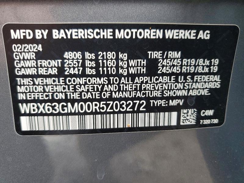2024 Bmw X2 მანქანა იყიდება აუქციონზე, vin: WBX63GM00R5Z03272, აუქციონის ნომერი: 46016786