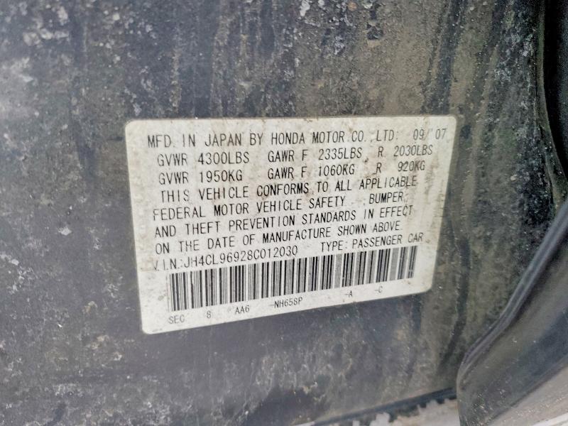 Продажа на аукционе авто 2008 Acura Tsx, vin: JH4CL96928C012030, номер лота: 41793386