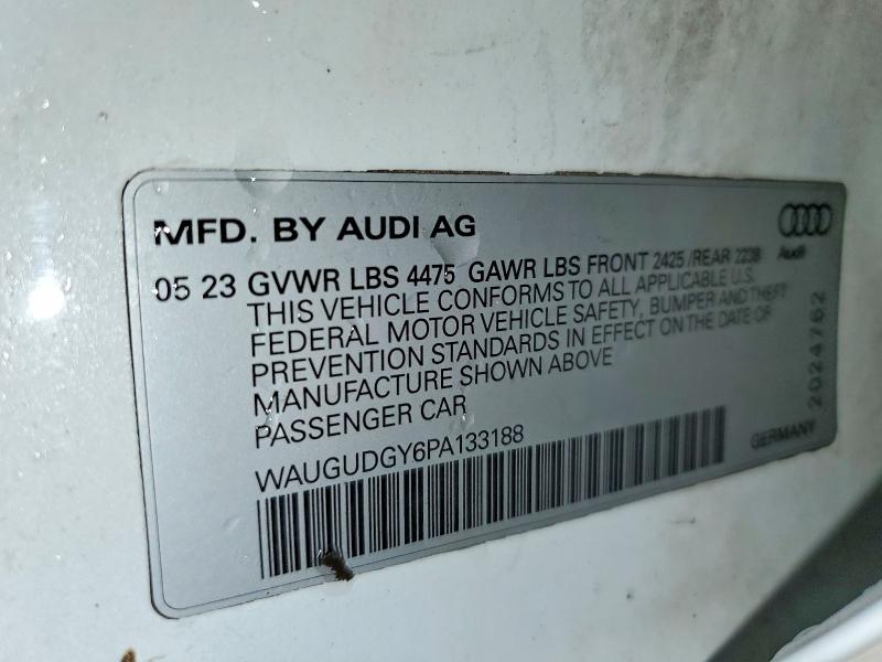Aukcja sprzedaży 2023 Audi A3, vin: WAUGUDGY6PA133188, numer aukcji: 45808866