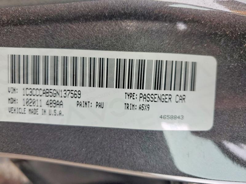 2016 Chrysler 200 მანქანა იყიდება აუქციონზე, vin: 1C3CCCAB5GN137569, აუქციონის ნომერი: 46894076