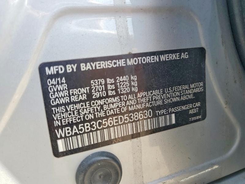 46177166 :رقم المزاد ، WBA5B3C56ED538630 vin ، 2014 Bmw 535 مزاد بيع