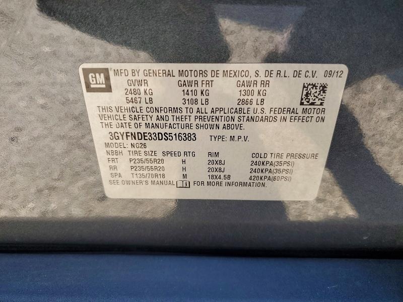 Продаж на аукціоні авто 2013 Cadillac Srx, vin: 3GYFNDE33DS516383, номер лоту: 45660016