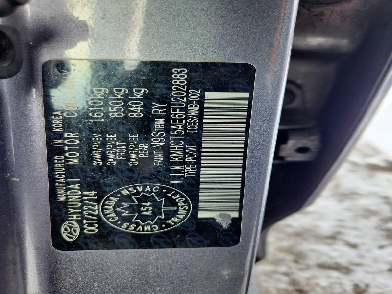 46088176 :رقم المزاد ، KMHCT5AE6FU202883 vin ، 2015 Hyundai Accent مزاد بيع