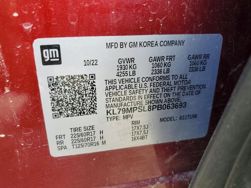 Продаж на аукціоні авто 2023 Chevrolet Trailblazer, vin: KL79MPSL8PB063693, номер лоту: 47423256