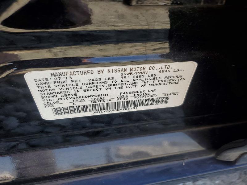 Aukcja sprzedaży 2013 Infiniti G37 Sedan, vin: JN1CV6AR6DM765181, numer aukcji: 46906746