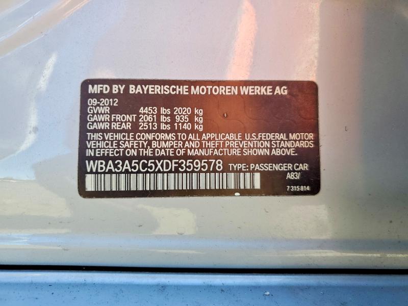 Продаж на аукціоні авто 2013 Bmw 328, vin: WBA3A5C5XDF359578, номер лоту: 47134016