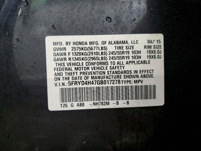 Продажа на аукционе авто 2016 Acura Mdx, vin: 5FRYD4H47GB017278, номер лота: 79689195