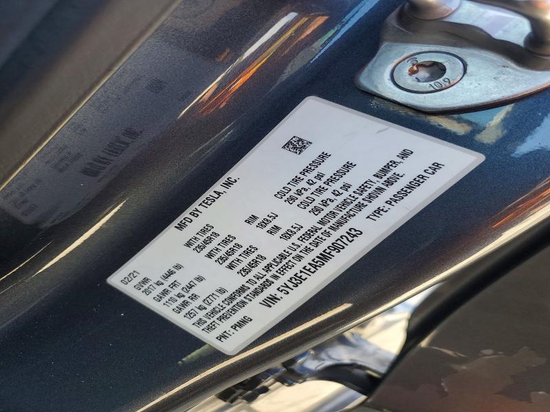 Aukcja sprzedaży 2021 Tesla Model 3, vin: 5YJ3E1EA5MF907243, numer aukcji: 46658076