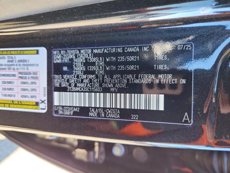 Продажа на аукционе авто 2025 Lexus Rx 350, vin: 2T2BAMCA3SC115603, номер лота: 46049836