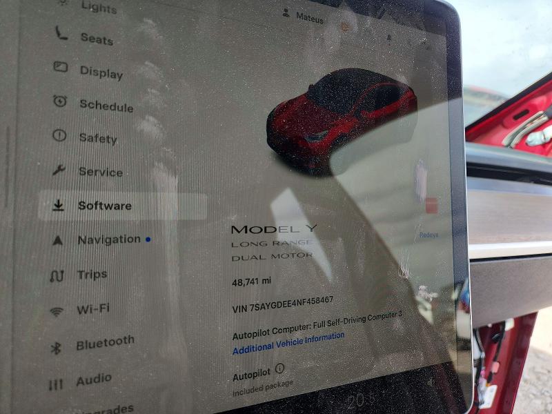 79993725 :رقم المزاد ، 7SAYGDEE4NF458467 vin ، 2022 Tesla Model Y مزاد بيع