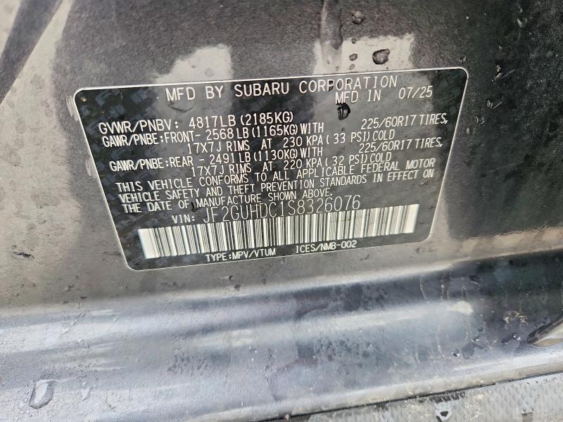 Продажа на аукционе авто 2025 Subaru Crosstrek, vin: JF2GUHDC1S8326076, номер лота: 79815285