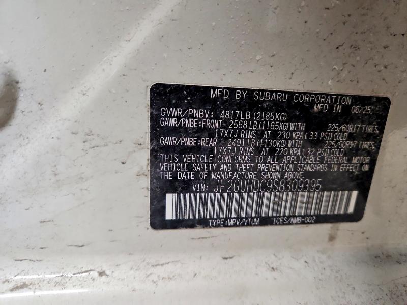 Aukcja sprzedaży 2025 Subaru Crosstrek, vin: JF2GUHDC9S8309395, numer aukcji: 48068006