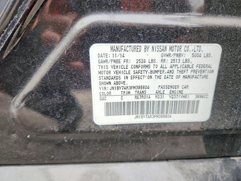 Aukcja sprzedaży 2015 Infiniti Q50, vin: JN1BV7AR3FM395604, numer aukcji: 45628796