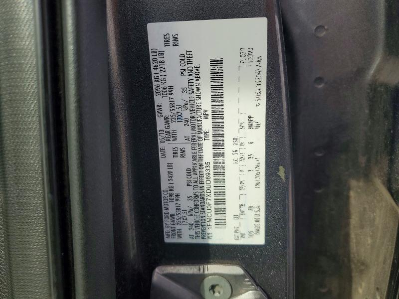 Продажа на аукционе авто 2013 Ford Escape, vin: 1FMCU0F7XDUD69335, номер лота: 47967316