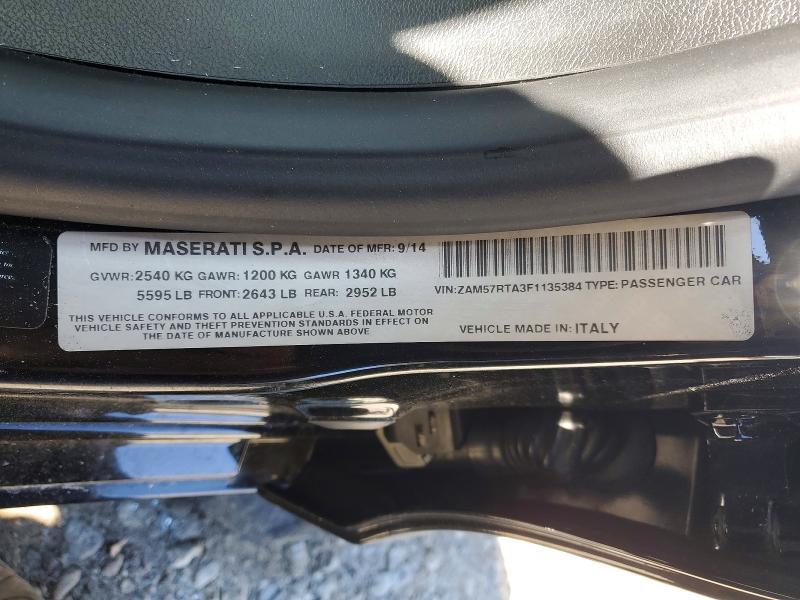 Продажа на аукционе авто 2015 Maserati Ghibli, vin: ZAM57RTA3F1135384, номер лота: 46305586