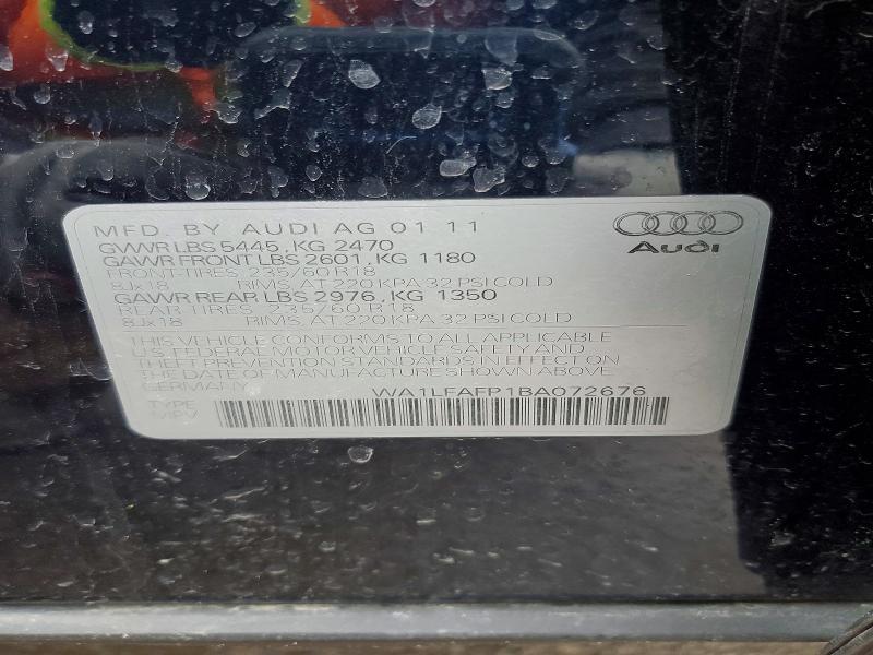 Aukcja sprzedaży 2011 Audi Q5, vin: WA1LFAFP1BA072676, numer aukcji: 47269556