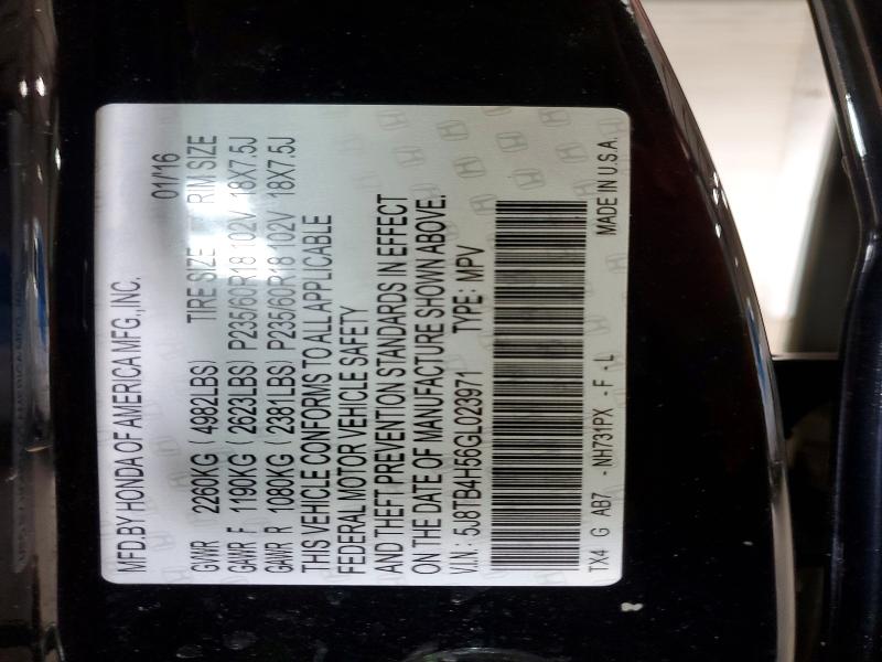 Продажа на аукционе авто 2016 Acura Rdx, vin: 5J8TB4H56GL023971, номер лота: 46311006