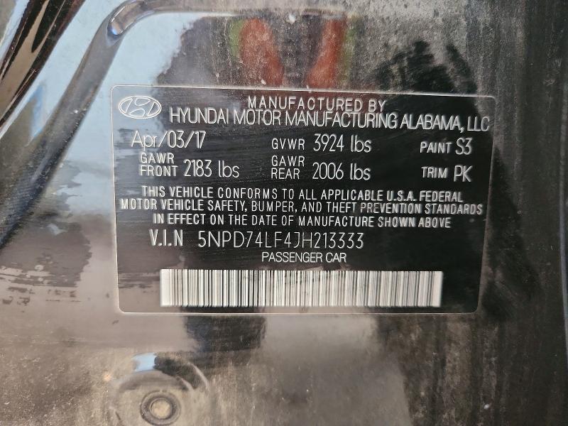 Aukcja sprzedaży 2018 Hyundai Elantra, vin: 5NPD74LF4JH213333, numer aukcji: 46891186