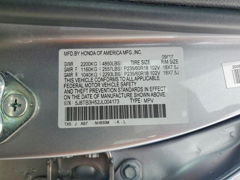 Aukcja sprzedaży 2018 Acura Rdx, vin: 5J8TB3H52JL004173, numer aukcji: 41780316