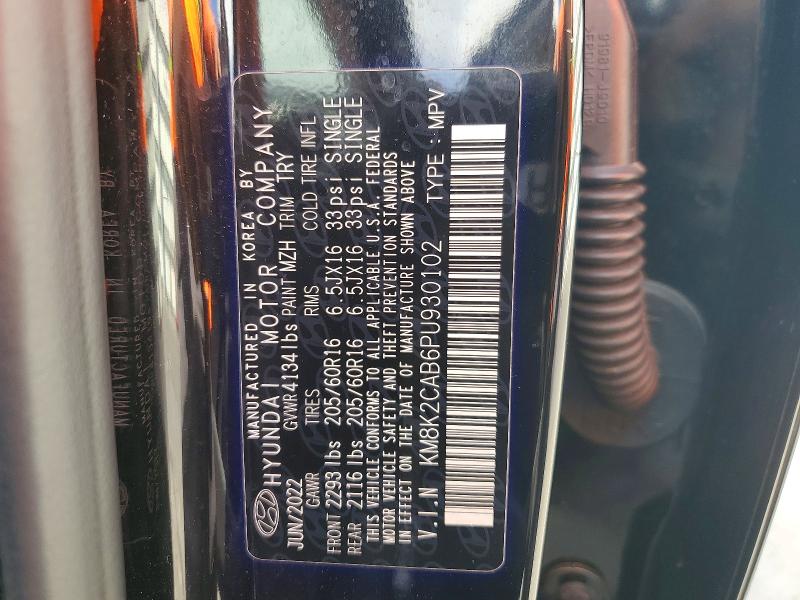 45730246 :رقم المزاد ، KM8K2CAB6PU930102 vin ، 2023 Hyundai Kona مزاد بيع