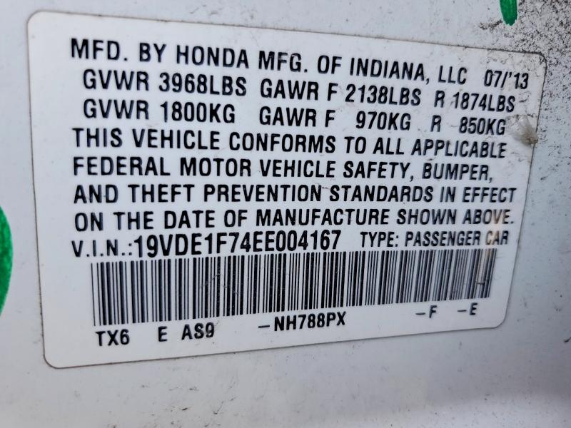 Aukcja sprzedaży 2014 Acura Ilx, vin: 19VDE1F74EE004167, numer aukcji: 47587146