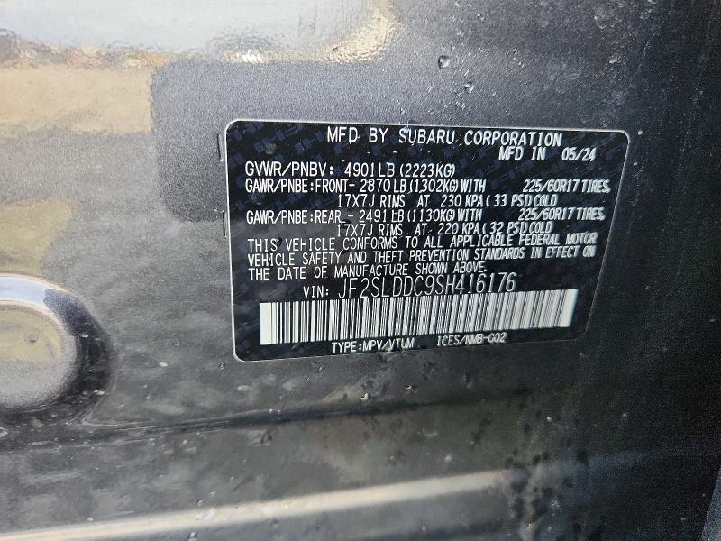 Aukcja sprzedaży 2025 Subaru Forester, vin: JF2SLDDC9SH416176, numer aukcji: 46098656