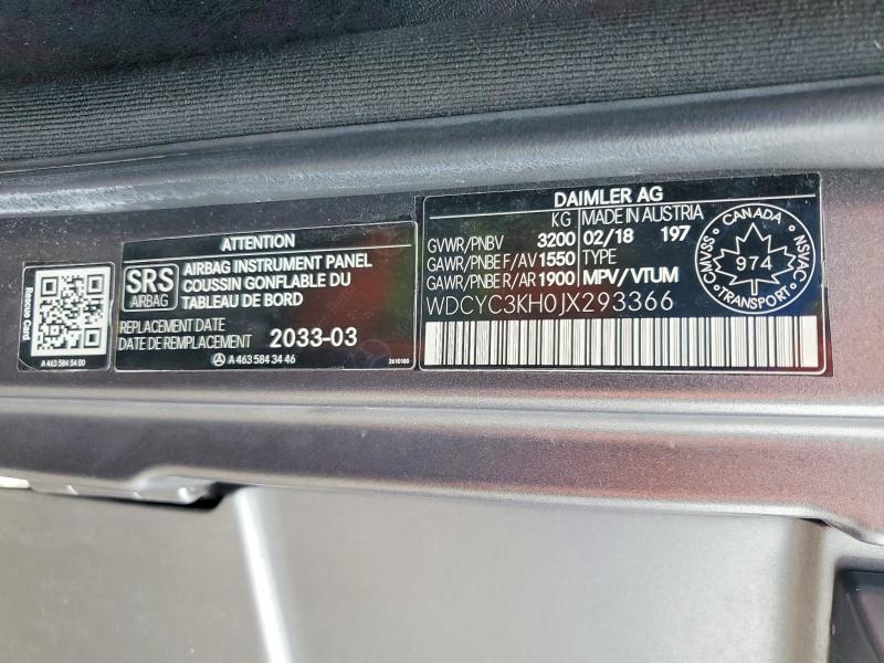Auction sale of the 2018 Mercedes-benz G, vin: WDCYC3KH0JX293366, lot number: 46303636