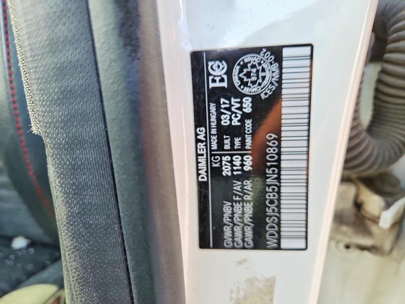 Aukcja sprzedaży 2018 Mercedes-benz Cla, vin: WDDSJ5CB5JN510869, numer aukcji: 46265466