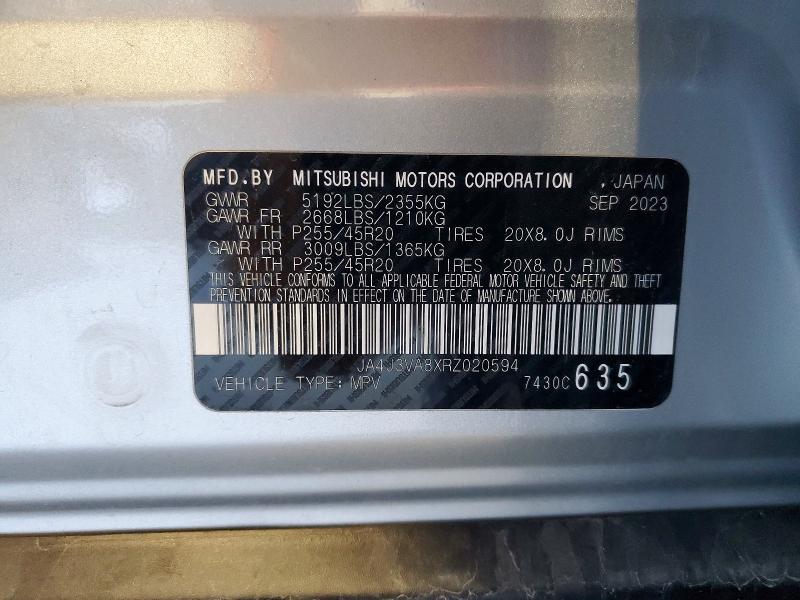 Продаж на аукціоні авто 2024 Mitsubishi Outlander, vin: JA4J3VA8XRZ020594, номер лоту: 46106056