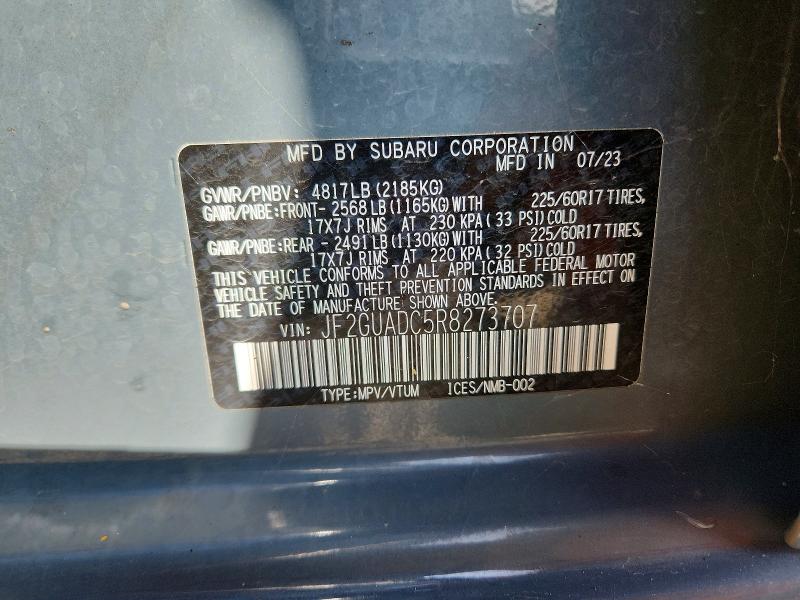 Aukcja sprzedaży 2024 Subaru Crosstrek, vin: JF2GUADC5R8273707, numer aukcji: 47784006