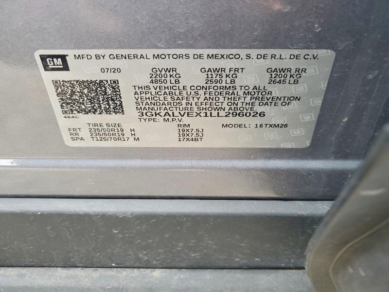 2020 Gmc Terrain მანქანა იყიდება აუქციონზე, vin: 3GKALVEX1LL296026, აუქციონის ნომერი: 46928306