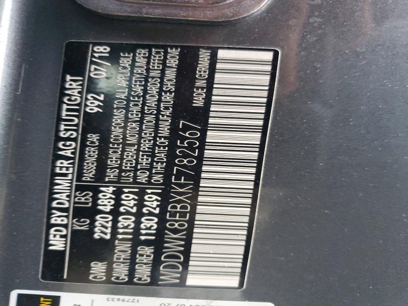 Продаж на аукціоні авто 2019 Mercedes-benz C, vin: WDDWK8EBXKF782567, номер лоту: 45842976