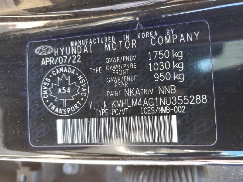 Aukcja sprzedaży 2022 Hyundai Elantra, vin: KMHLM4AG1NU355288, numer aukcji: 47717456