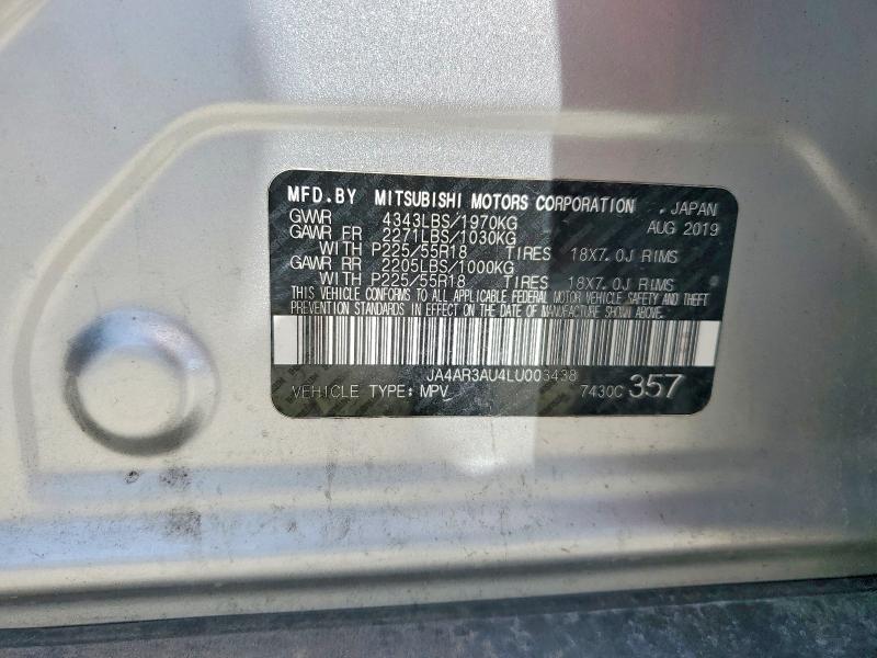 Продаж на аукціоні авто 2020 Mitsubishi Outlander Sport, vin: JA4AR3AU4LU003438, номер лоту: 79747205