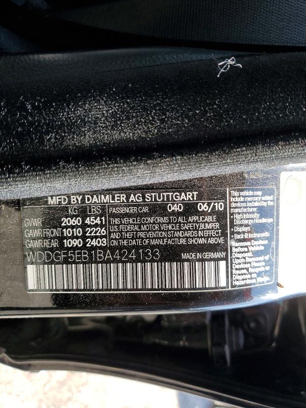 47133796 :رقم المزاد ، WDDGF5EB1BA424133 vin ، 2011 Mercedes-benz C مزاد بيع