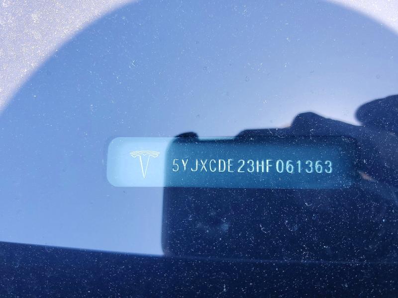 2017 Tesla Model X მანქანა იყიდება აუქციონზე, vin: 5YJXCDE23HF061363, აუქციონის ნომერი: 45925286