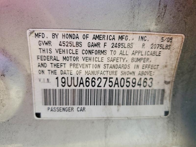Aukcja sprzedaży 2005 Acura Tl, vin: 19UUA66275A059463, numer aukcji: 47022676