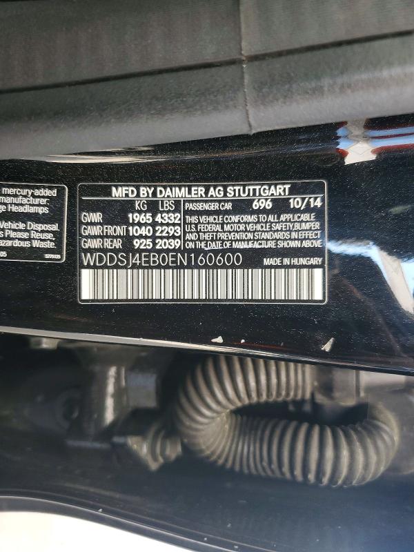 47381766 :رقم المزاد ، WDDSJ4EB0EN160600 vin ، 2014 Mercedes-benz Cla مزاد بيع