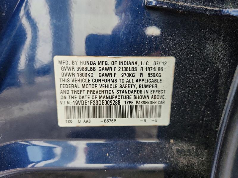 Продажа на аукционе авто 2013 Acura Ilx, vin: 19VDE1F33DE009288, номер лота: 46730356