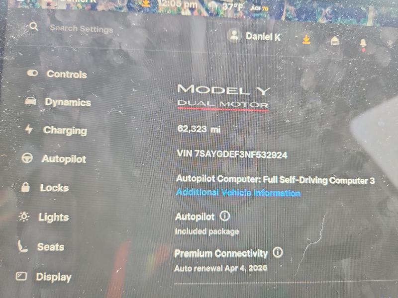 Продаж на аукціоні авто 2022 Tesla Model Y, vin: 7SAYGDEF3NF532924, номер лоту: 78450705