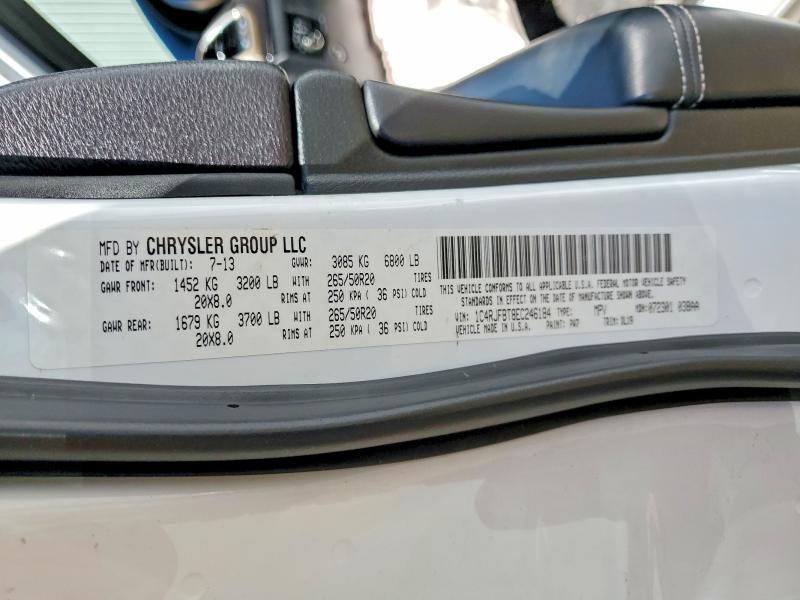 Продажа на аукционе авто 2014 Jeep Grand Cherokee, vin: 1C4RJFBT8EC246184, номер лота: 46012546