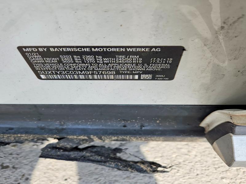 Aukcja sprzedaży 2021 Bmw X3, vin: 5UXTY3C03M9F57698, numer aukcji: 42072386