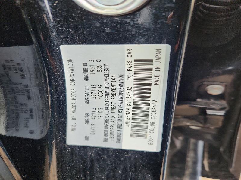 46169926 :رقم المزاد ، JM1BPBAM1K1132702 vin ، 2019 Mazda 3 مزاد بيع